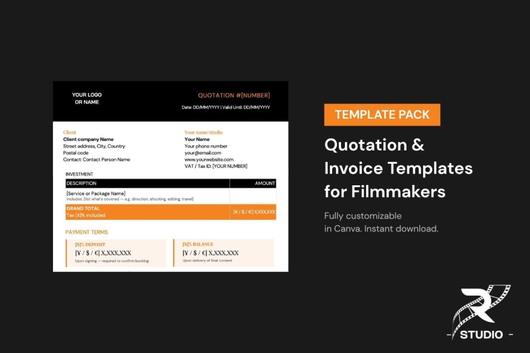 Film Production Quotation & Invoice Template Pack