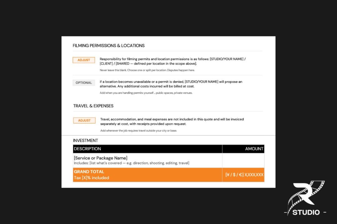 Film Production Quotation & Invoice Template Pack - Image 3